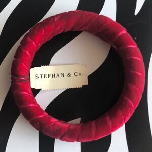 4 for $20 Stephan & Co. Red Velvet Bangle